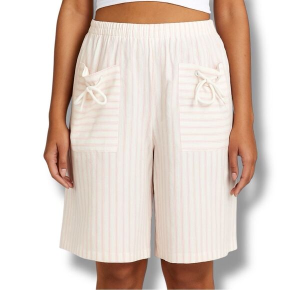 Mister Remo | Pink High Waisted Bermuda Shorts - Picture 1 of 7